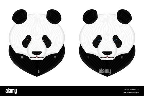 Vektor Pandabär Vector Illustration Von Panda Kopf In Kreativen Stil