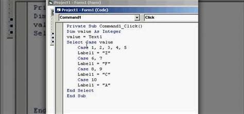 How To Use Select Case Statements When Programming In Microsoft Visual