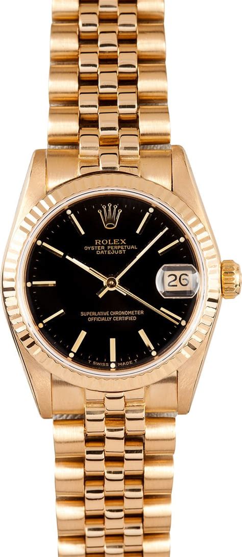 18K Rolex Gold Midsize Watch 68278 - size 68278