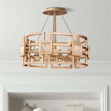 The easiest way to design a beautiful home. Metropolis 17"W 3-Light Modern Gold Drum Ceiling Light ...