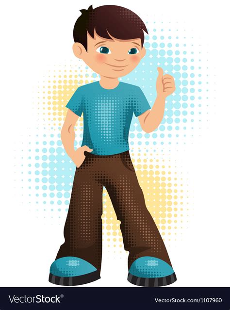 A Happy Young Teen Boy Royalty Free Vector Image