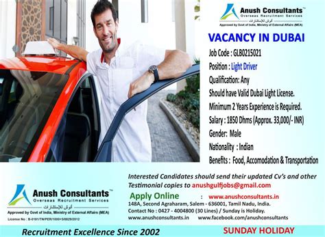 Al futtaim motors jobs careers in dubai. Required Male Light Driver in Dubai: salary 1850 Dhms (33,000/- INR). should have valid Dubai ...