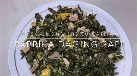 Resep dan cara membuat pepes ikan asin. Tumis Daun Singkong Bunga Pepaya - YouTube