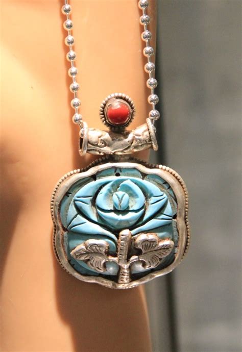 Found In Ithaca Tibetan Sterling Protection Amulet With Turquoise And