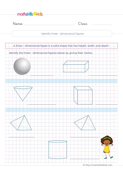 3d Shapes Worksheets K5 Learning Name The 3d Shape Grade 3 Worksheet Teacher Made Benson Olive