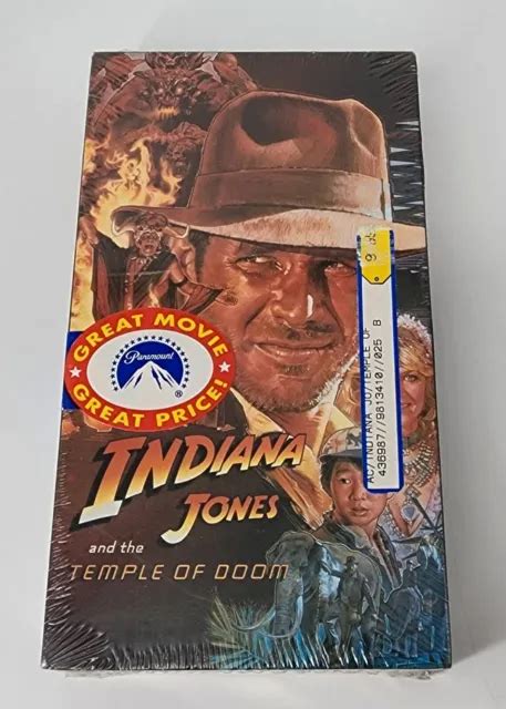 Indiana Jones The Temple Of Doom Vhs Harrison Ford Sealed