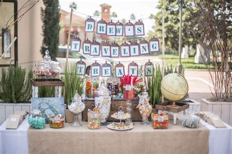 A 20s themed birthday celebration. Cool Party Favors | Vintage Travel Themed Bar Mitzvah Party