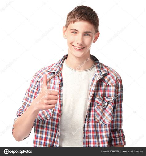 Happy Smiling Teenager Stock Photo By ©belchonock 159448374