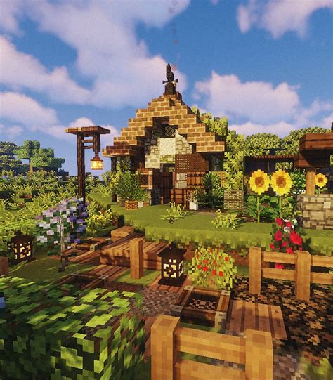 All you really need is wood, wood, and more wood. Wheat & Beet | Minecraft houses, Minecraft blueprints ...