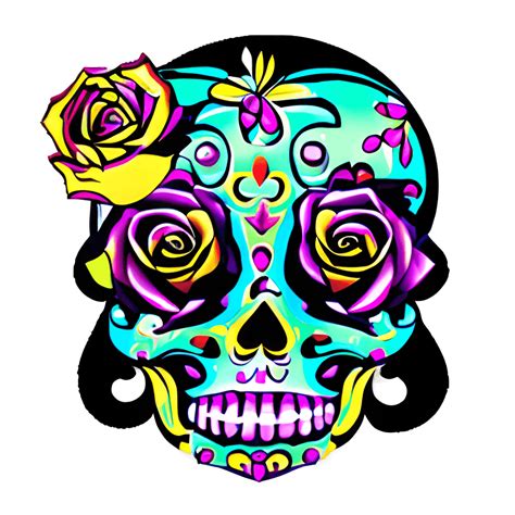 Sugar Skull Tattoo By Lisa Frank · Creative Fabrica