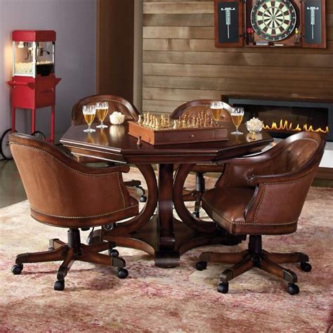 See more ideas about game room chairs, game room, gaming room setup. Edison Game Table | Game table and chairs, Table and ...