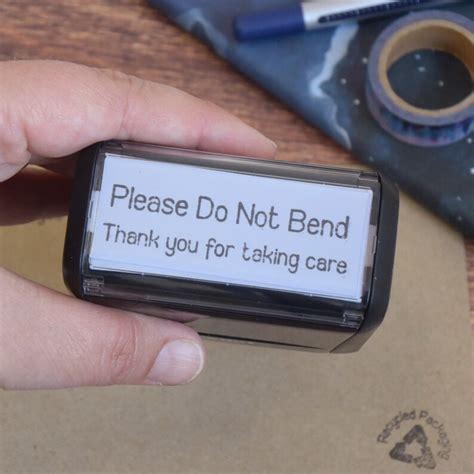 Self Inking Please Do Not Bend Thank You For Taking Care Etsy
