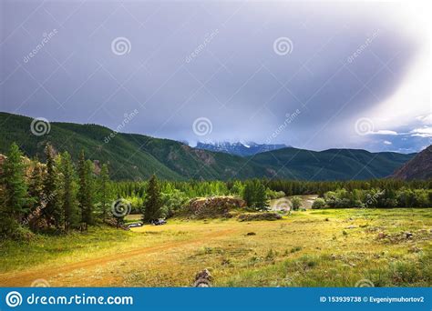 Mountain Landscape Altai Republic Russia Stock Photo Image Of Trees