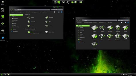 Blackmatter Green Skinpack Skin Pack Theme For Windows 10