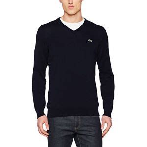 Pull col v à petits prix. Lacoste Pull bleu à col en V Bleu marine - Taille 52 ...