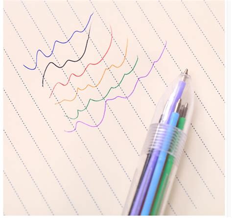 Affordable Goods Multi Color 6 In 1 Color Ballpoint Pen Ball Point Pens