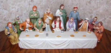 Limited time sale easy return. Last supper porcelain figurine set by Home Interiors | TWC ...