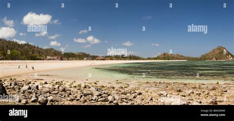 Indonesia Lombok Kuta Beach Panoramic Stock Photo Alamy