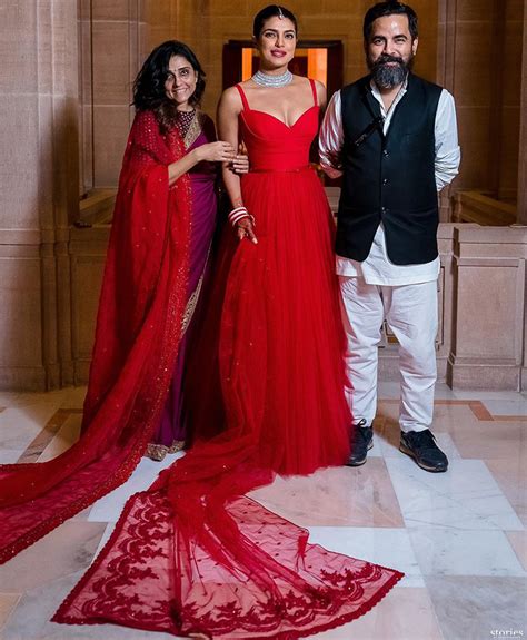 Priyanka Chopra Red Dior Gown