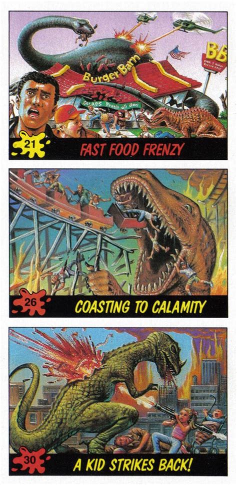 1.2.1 water move card dinosaurs; More Dinosaurs Attack trading cards | Kaiju, Graphic ...