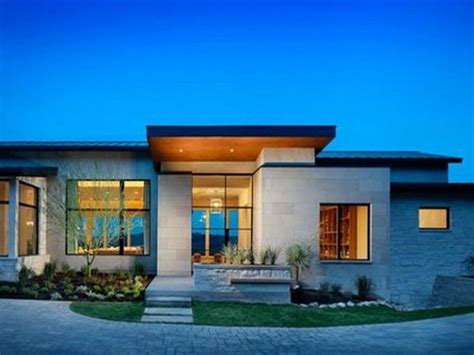 Choose a one story house plan design that features a vaulted foyer, bay windows, or decorative ceiling treatments. contemporary house plans on pinterest | Facade house ...