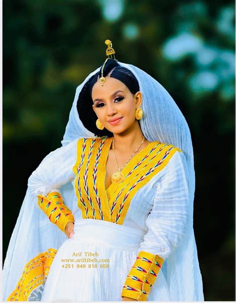 Yellow Dress Habesha Kemis Ethiopian Eritrean Dress Ariftibeb