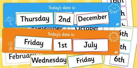 Todays Day And Date Display Pack Dating Diy Calendar Blocks