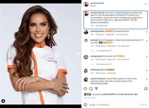 Sara Corrales Dejará La Actuación Y Ahora Busca Ser “top Chef Vip” “¡chao México” Infobae