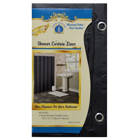 Check spelling or type a new query. Black Vinyl Shower Curtain Liner with Metal Grommets ...