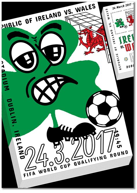 Póg Mo Goal World Cup 2018 Qualifiers Posters Ireland V Wales Póg Mo Goal