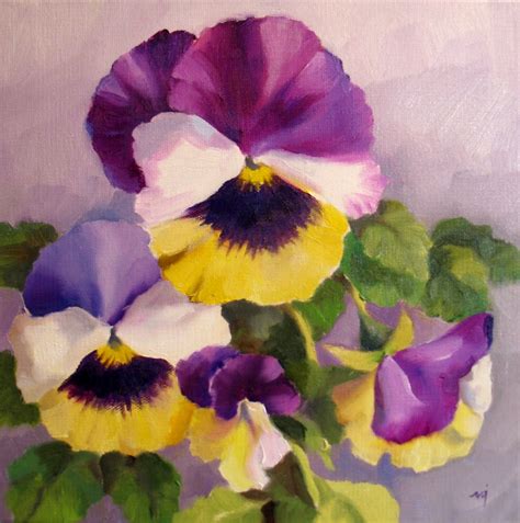Nels Everyday Painting Simple Pansies Sold Flower Painting