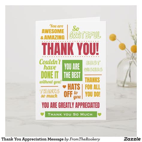 Thank You Appreciation Message Card In 2021 Appreciation