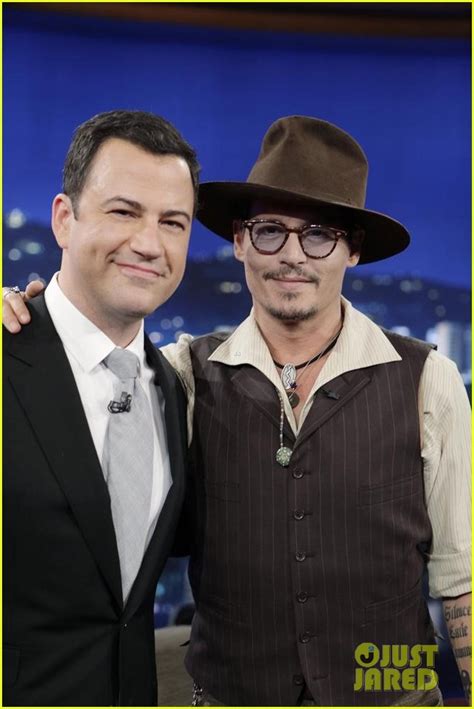 Photo Johnny Depp Kisses Jimmy Kimmel For Talk Show Appearance Video 02 Photo 2902722 Just