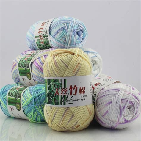 500glot 36 Colour Soft Smooth Natural Bamboo Cotton Hand Knitting Yarn