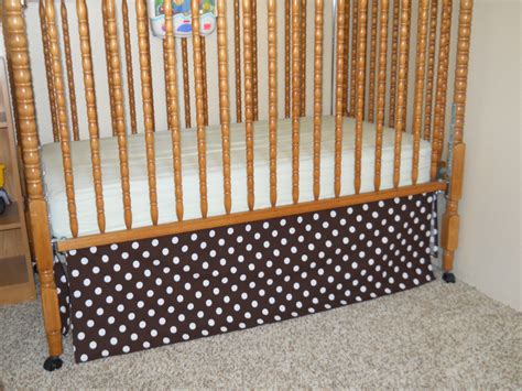 Navy grey and white crib skirt four fabric sides elastic wrap around dust ruffled solid bed skirts easy on/off, bedding dust ruffle for baby, fit all standard. Naturally Creative Mama: Crib Skirt Tutorial - Nursery ...