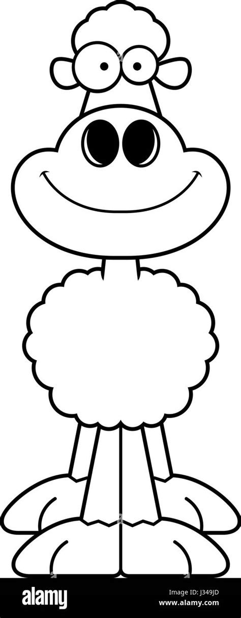 A Cartoon Illustration Of A Sheep Smiling Stock Vector Image And Art Alamy