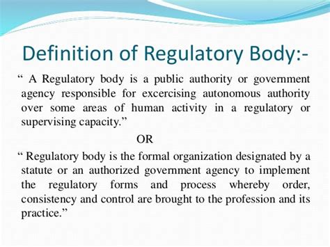 Professional And Regulating Body In Nursing