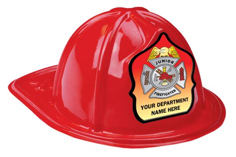 Custom Junior Firefighter Fire Hats Fire Safety For Life