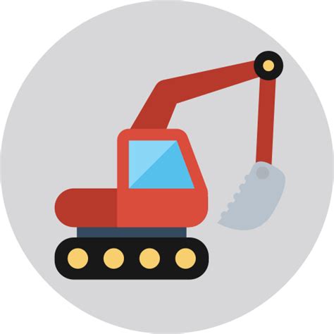 Excavating Machinery Vector Icons Free Download In Svg Png Format