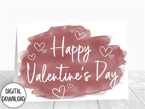 Printable Valentines Day Card Digital Valentine Card Etsy