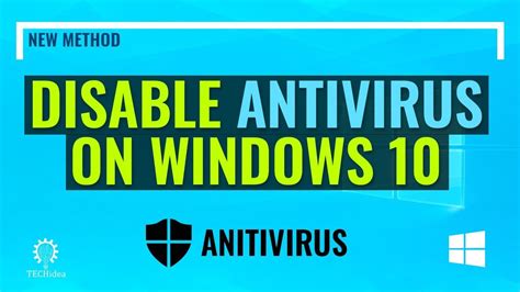 How To Disable Antivirus On Windows 10 Antivirus Windows Windows 10