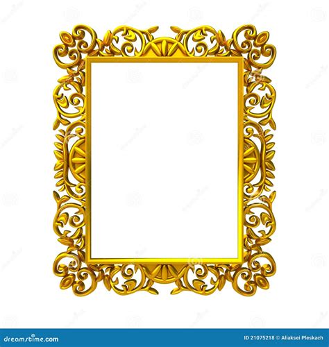 Gold Frame On Black Background Stock Illustration Ill