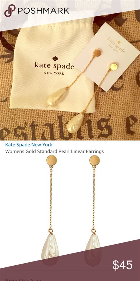 NWT Kate Spade Pearl Drop Earrings In Gold Pearl Drop Earrings Kate