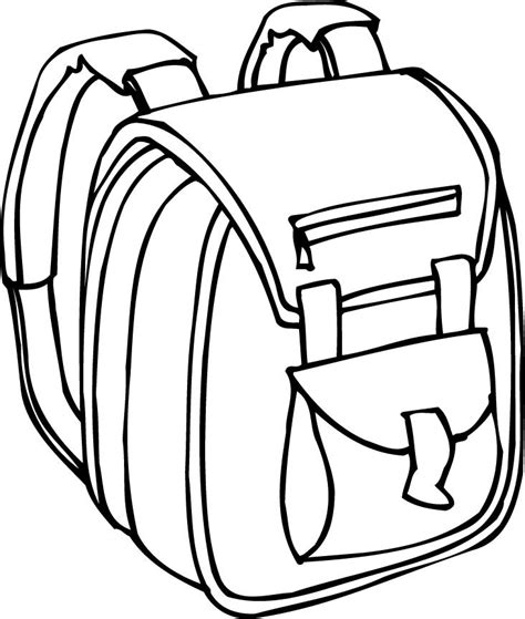 In our example, we painted the backpack in blue, but you are free to use any other color. Backpack Coloring Pages - GetColoringPages.com
