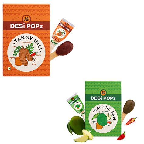 Go Desi Popz Candy Combo Imli Pop 40 Pieces And Kaccha Aam 40 Pieces
