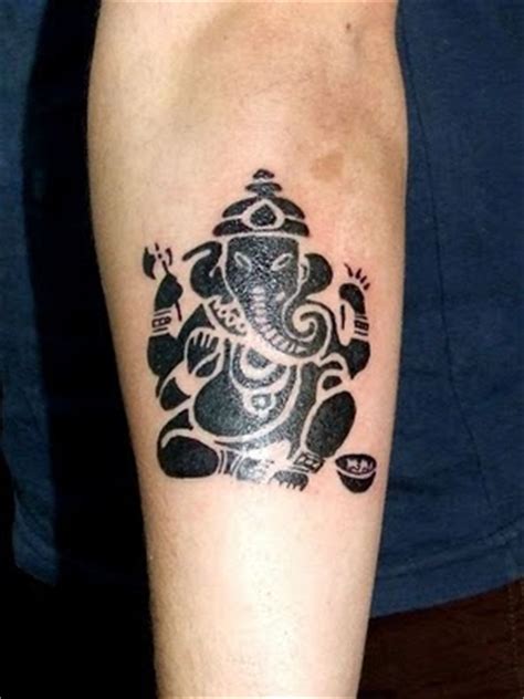 This is quite unique and different type of ganesha tattoo, using tribal images, writings and designs. Tattoo Characters: TRIBAL TATTOO >> Ganesha Tribal Tattoo ...