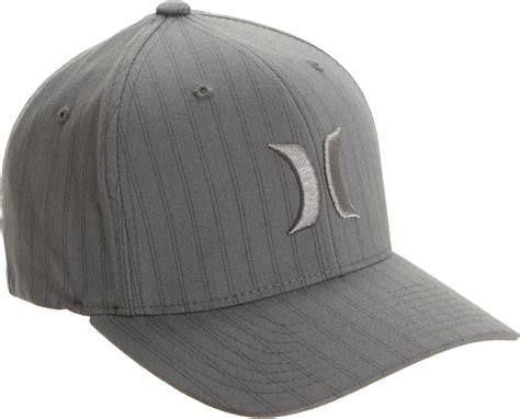 Hurley Mens Rivingston Flexfit Hat Steel Gray Small