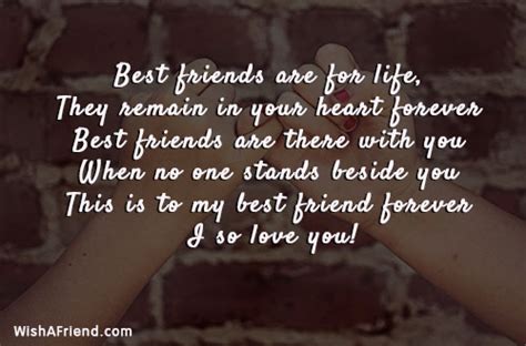 Best friends are for life, They, Best Friend Quote