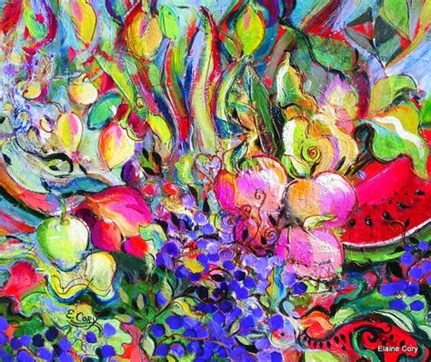 Abstract Fruits And Vegetables Original By Elainesheartsong Painting