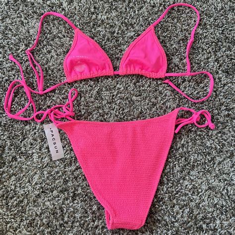 Pacsun Womens Pink Bikinis And Tankini Sets Depop